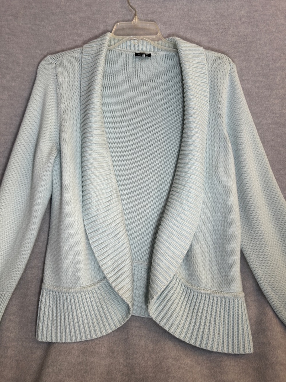 TALBOTS Mint Green Open Front Cocoon Style Cardigan